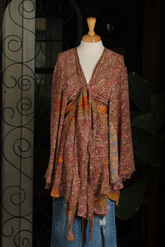 Tie Duster in Orange Bloosm