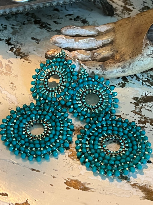 Supernova Earring in Aqua