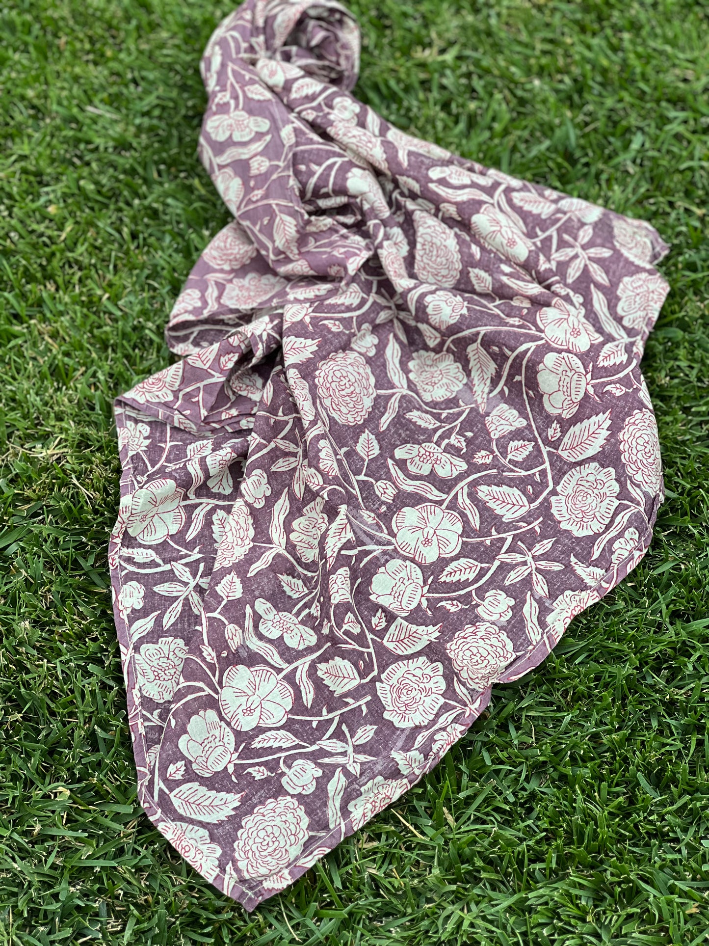 Bohemia Scarf in Plum Botanical