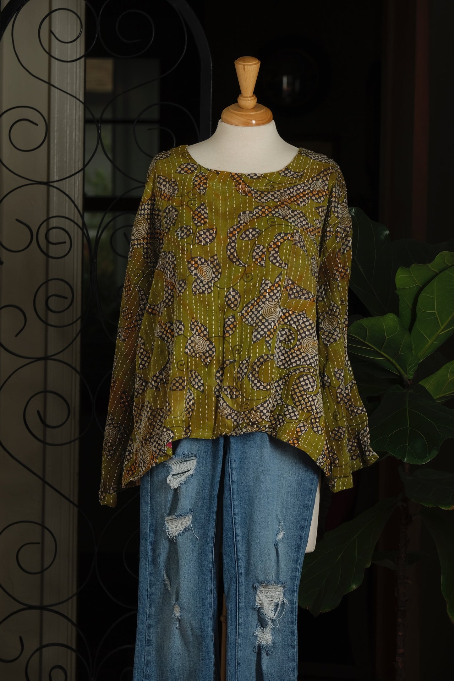 Wander Pocket Top in Polka Dot Garden