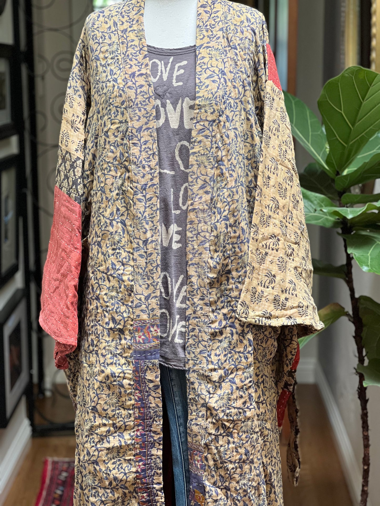 Slouchy Duster in Blue Meadow