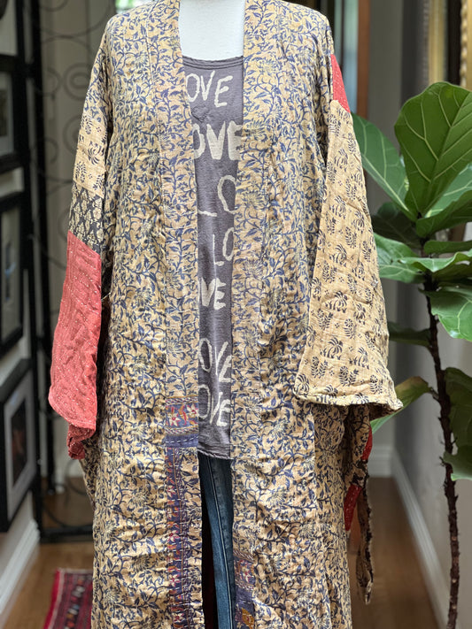 Slouchy Duster in Blue Meadow