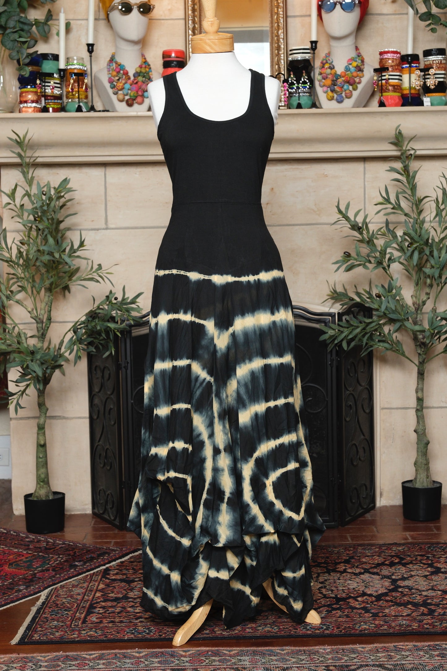 Tank Dress in Midnight Tie Dye