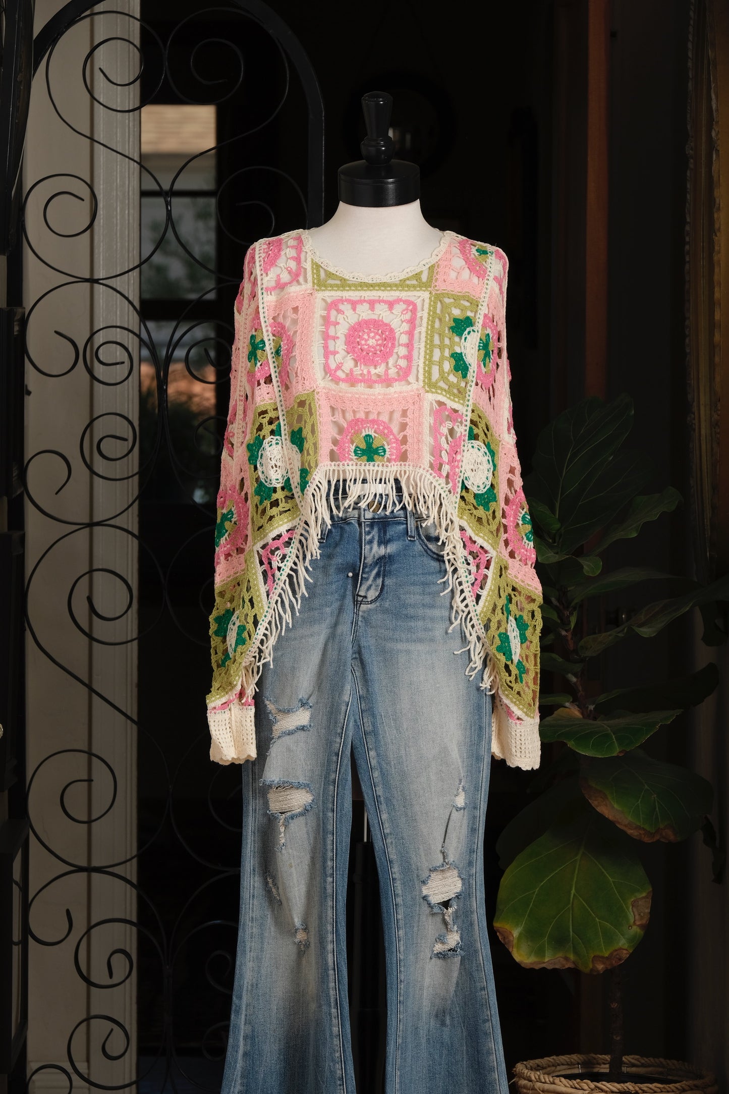 Pink Moon Crochet Topper