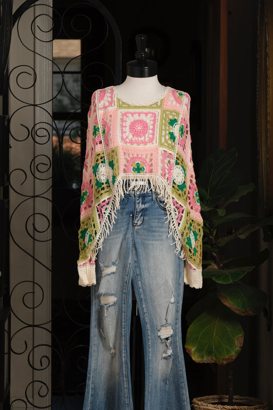 Pink Moon Crochet Topper