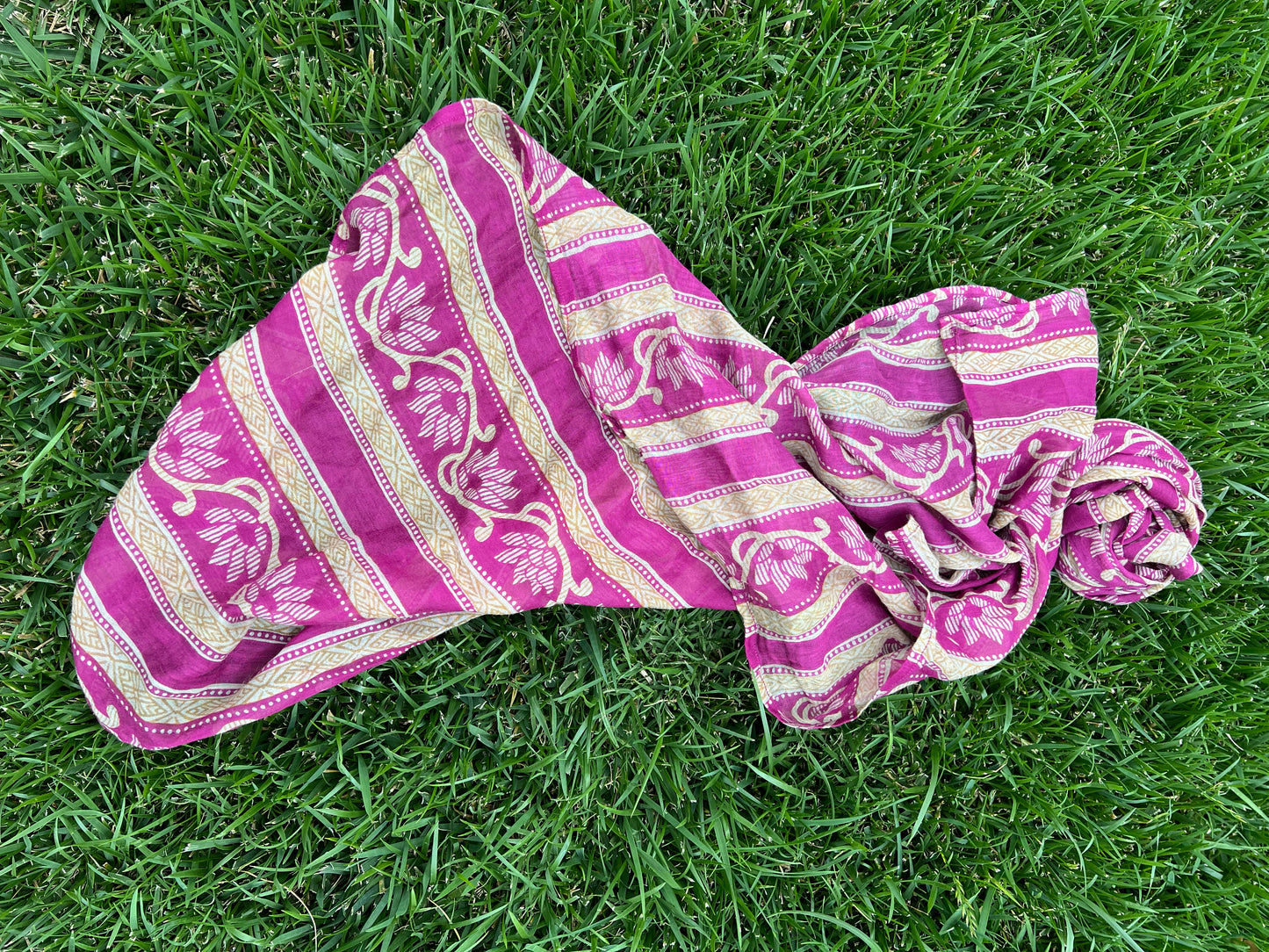 Caravan Scarf in Fucshia Stripe