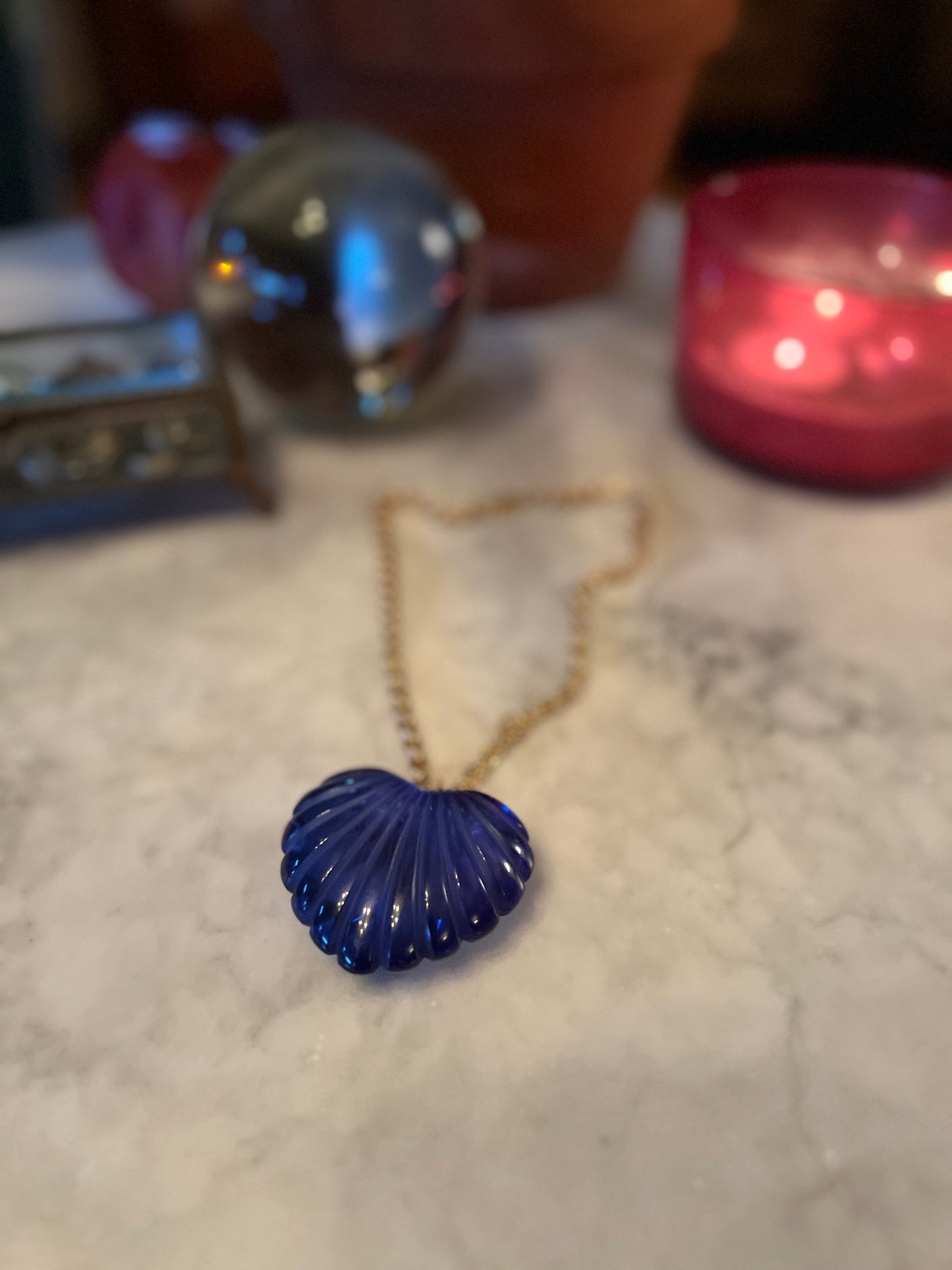 Blue Heart Necklace