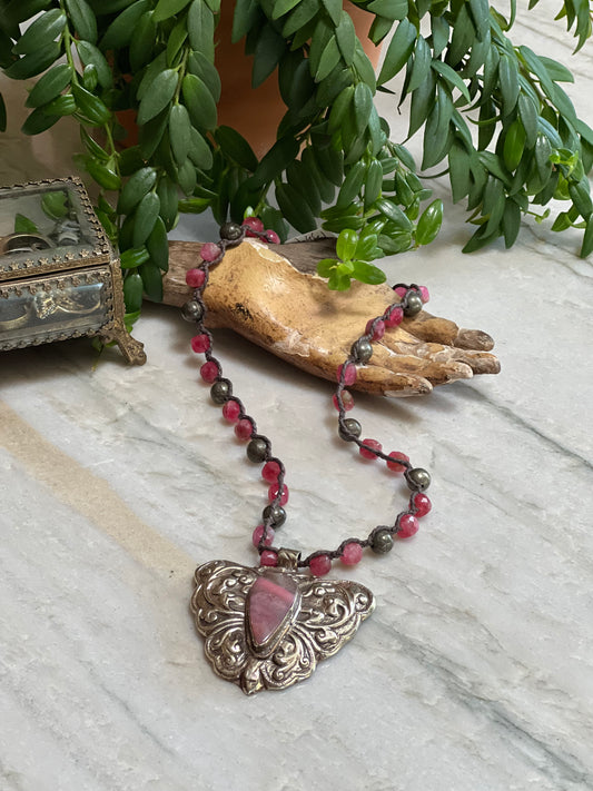 Pink Tourmaline Butterfly 1334