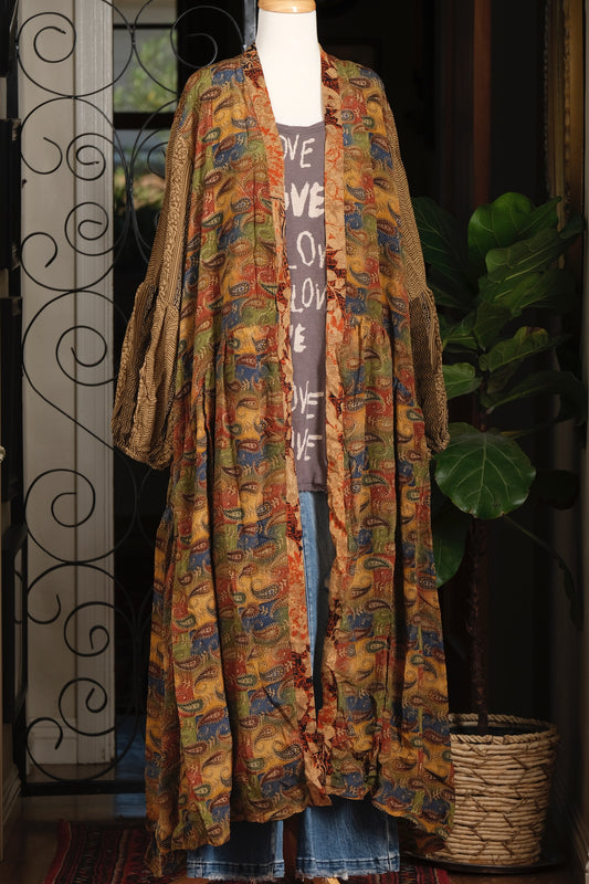 Evermore Duster in Fall Paisley