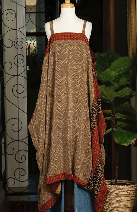 Shine Maxi Dress in Deco Zigzag