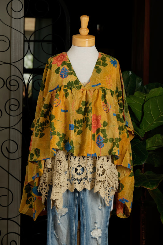 Gold Dust Crop Top in Garden Grows
