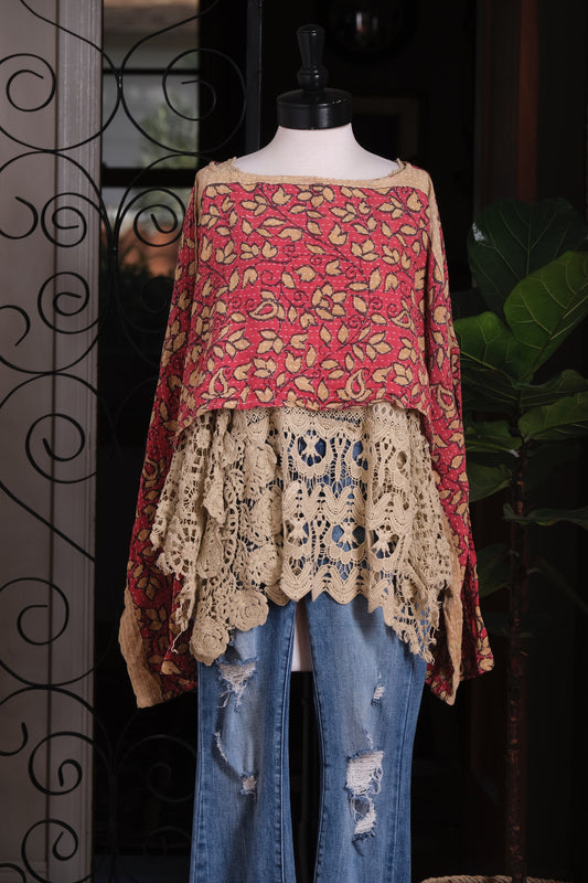 Crop Top in Golden Vine