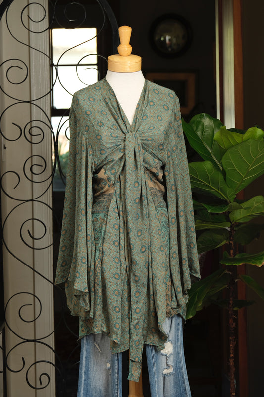 Tie Duster in Jade Garden