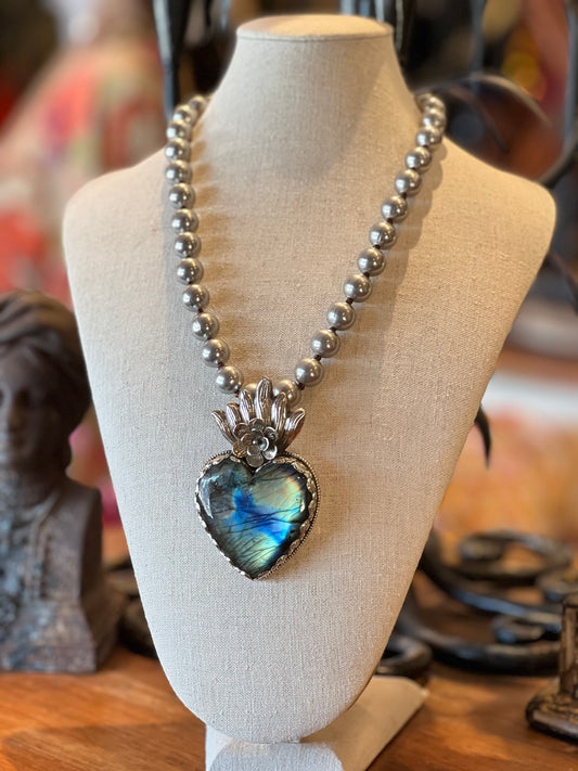 Labradorite Sacred Heart 1246