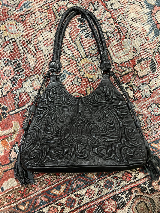 Gaucho Bag in Embossed Leather