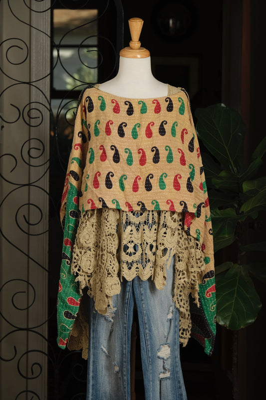 Crop Top in Paisley Drop