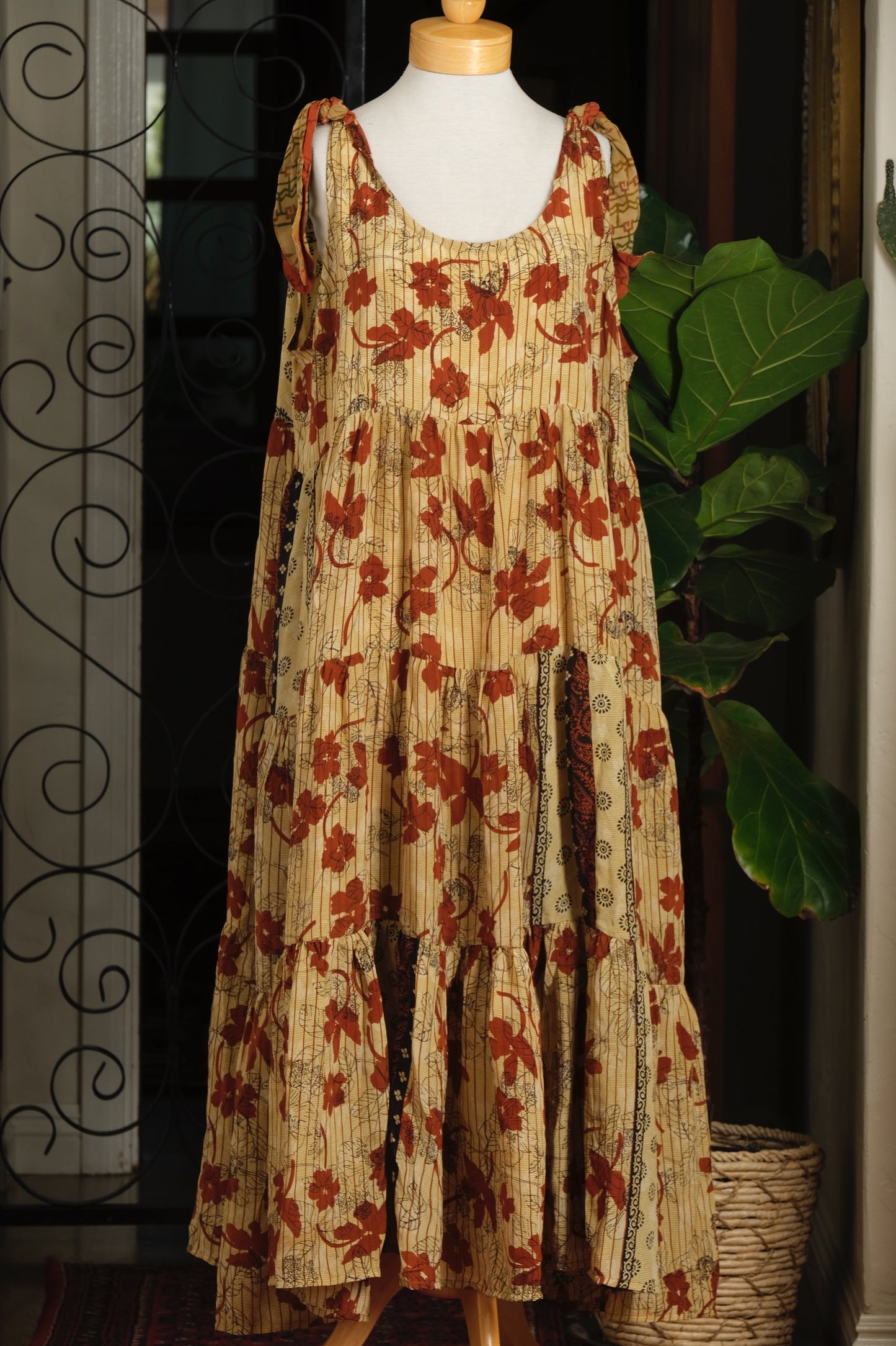 Celestial Maxi Dress in Carnelian Flower