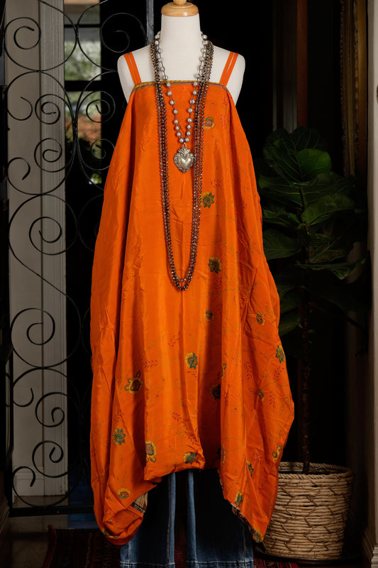 Shine Maxi Dress in Orange Lotus