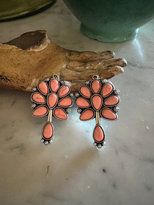 Coral Blossom Earring