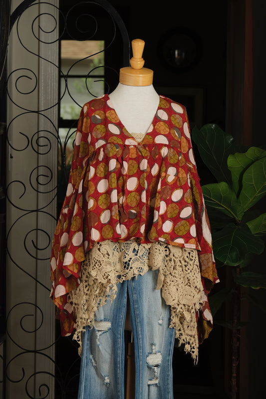 Gold Dust Crop Top in Full Moon