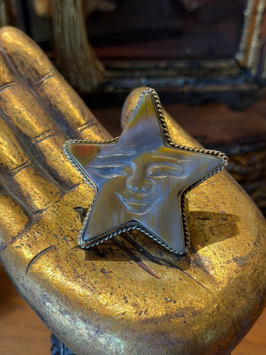 Buddha Face Star Ring 1728