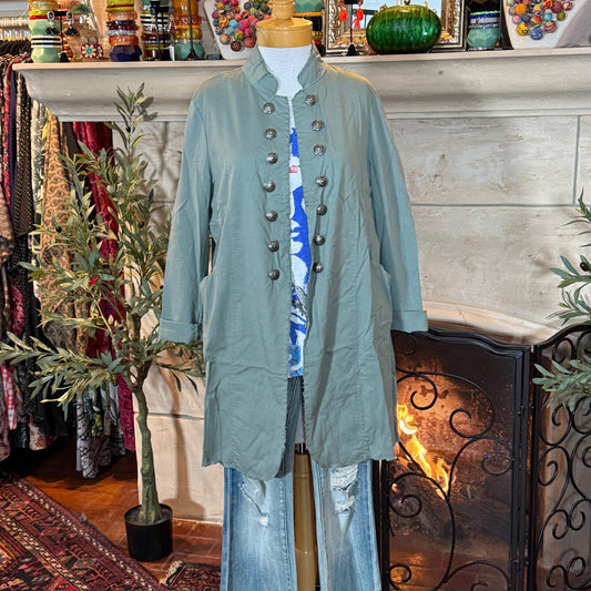 Pepper Blazer in Eucalyptus Green