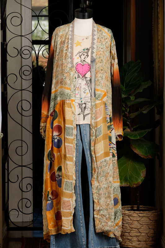 Evermore Duster in Abstract Violet
