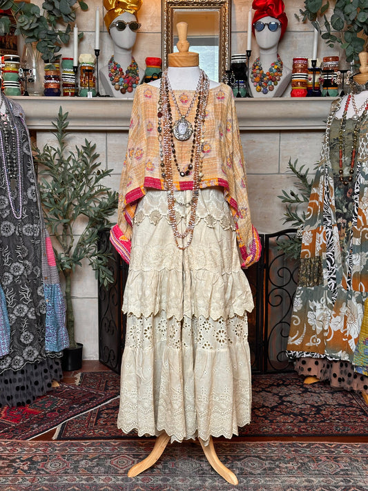 Moon Lace Pant in Ecru