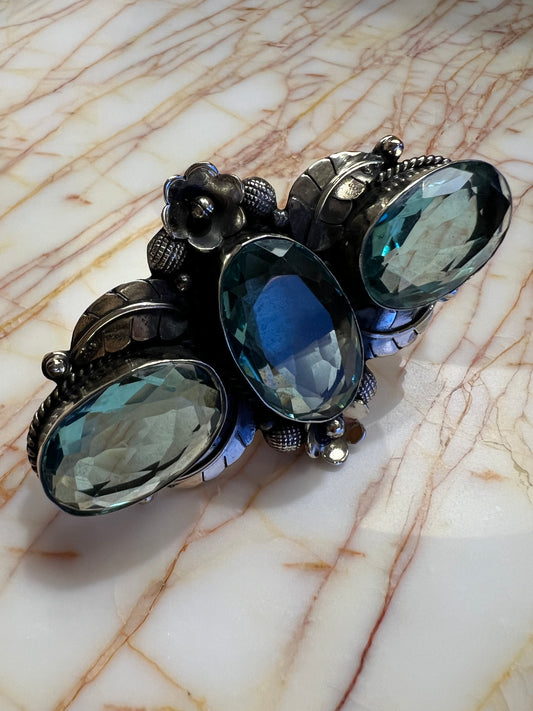 Oversized Ring in Lake – Chateau Bel Age Boutique