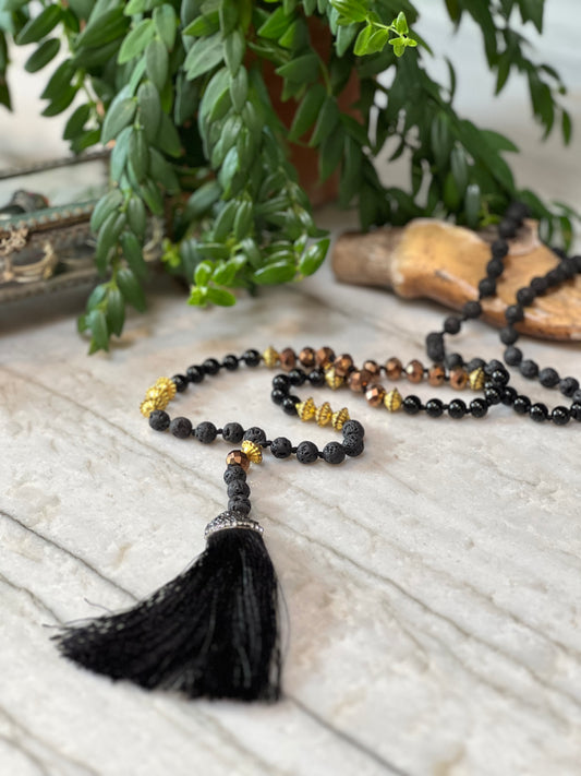 Mala Necklace in Black
