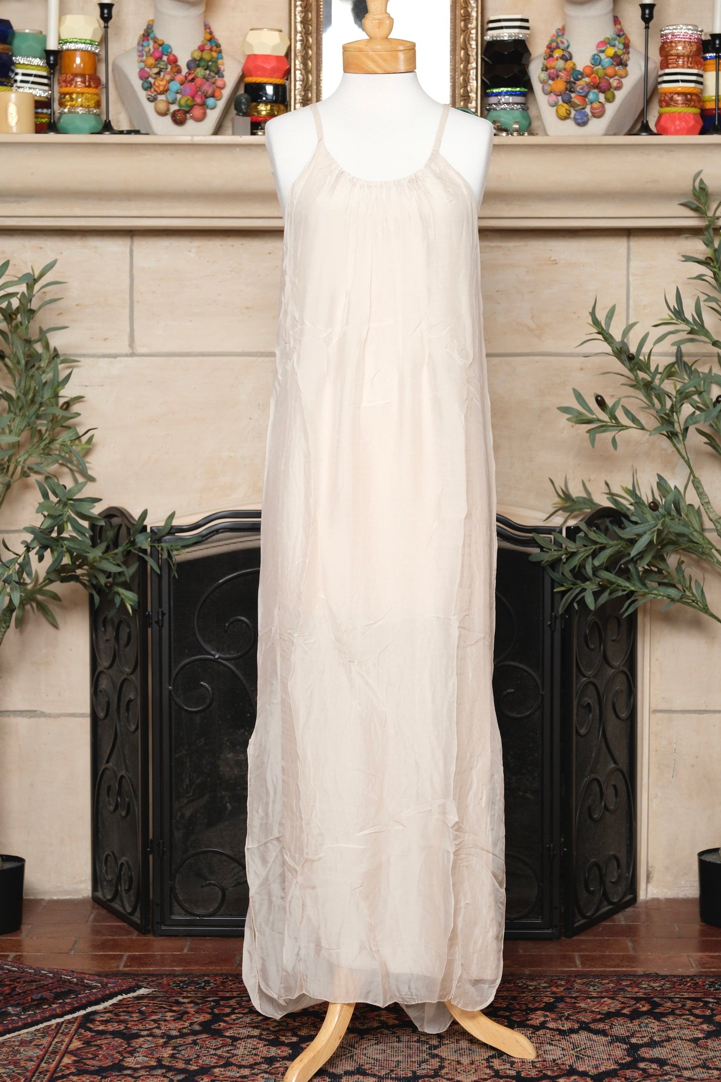 Daisy Slip Dress in Ivory