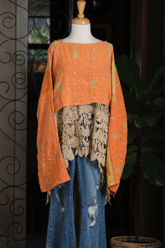 Crop Top in Tangerine Dream