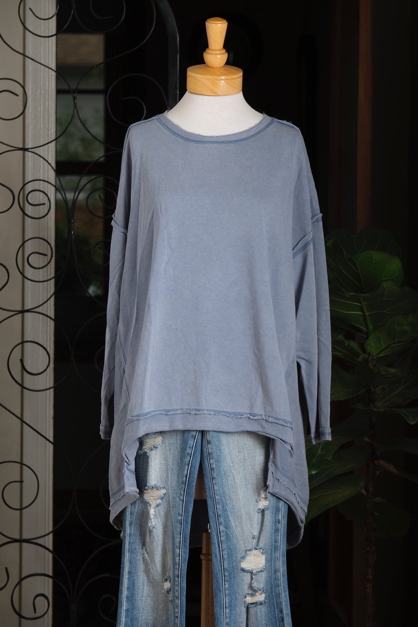 Oversized Pullover in Cozy Blue