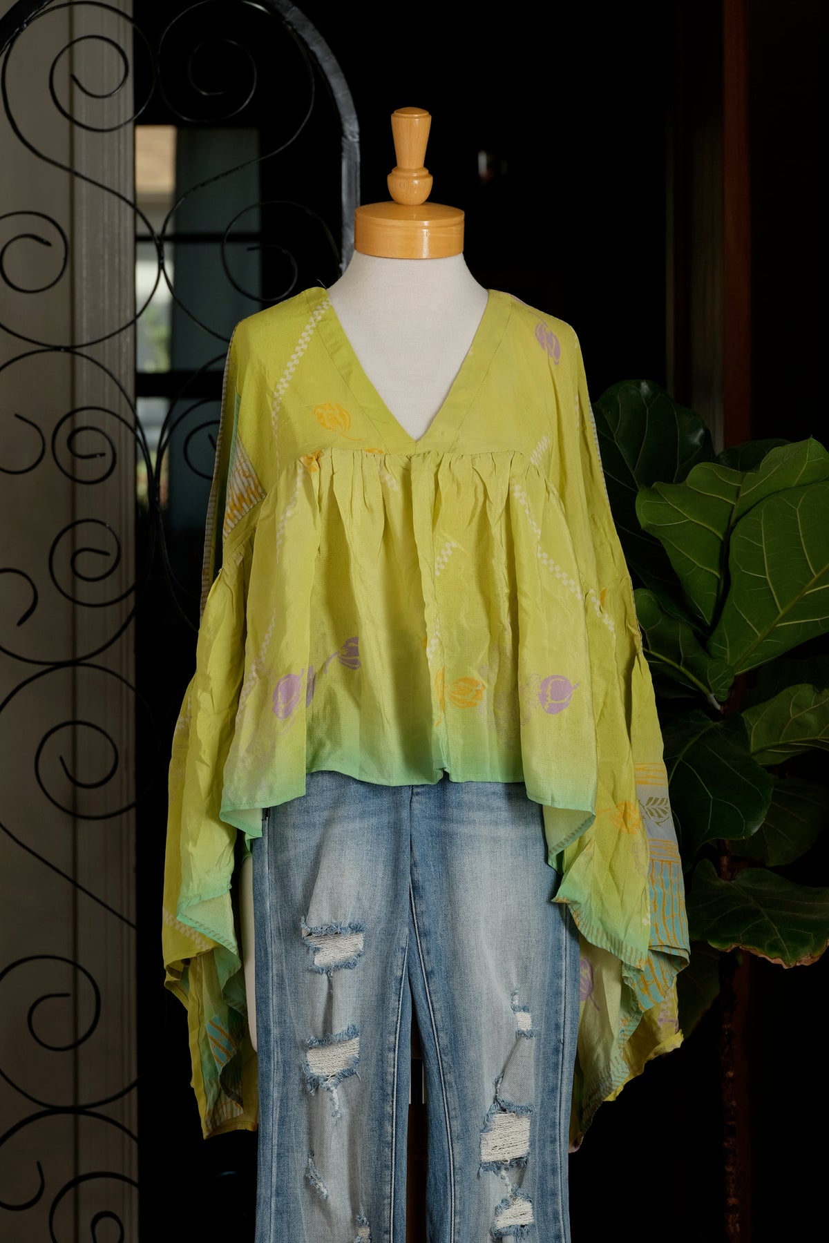Gold Dust Crop Top in Lemon Verbena