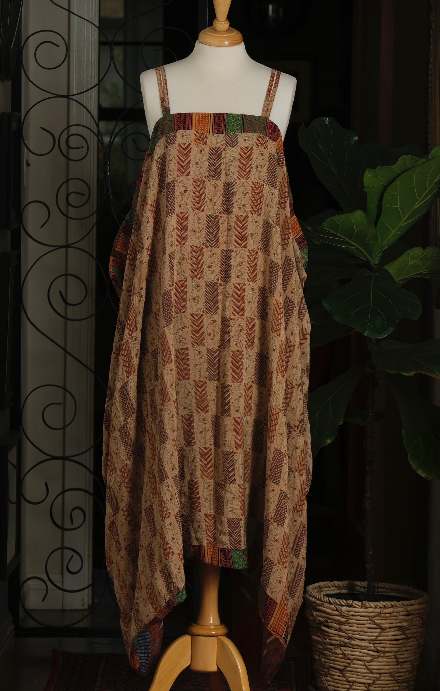 Shine Maxi Dress in Arrows and Leafs