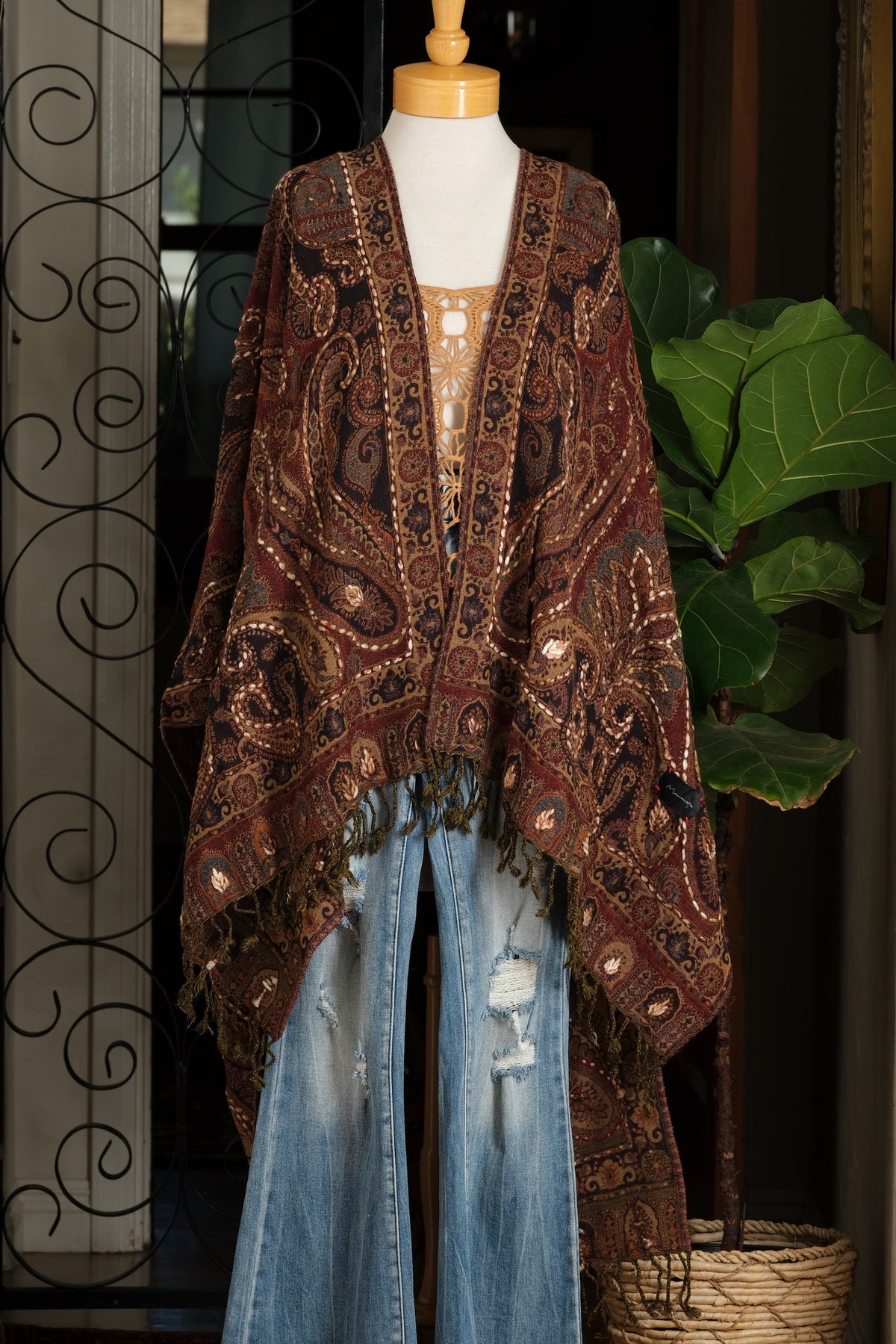 Ruana in Autumn Spice