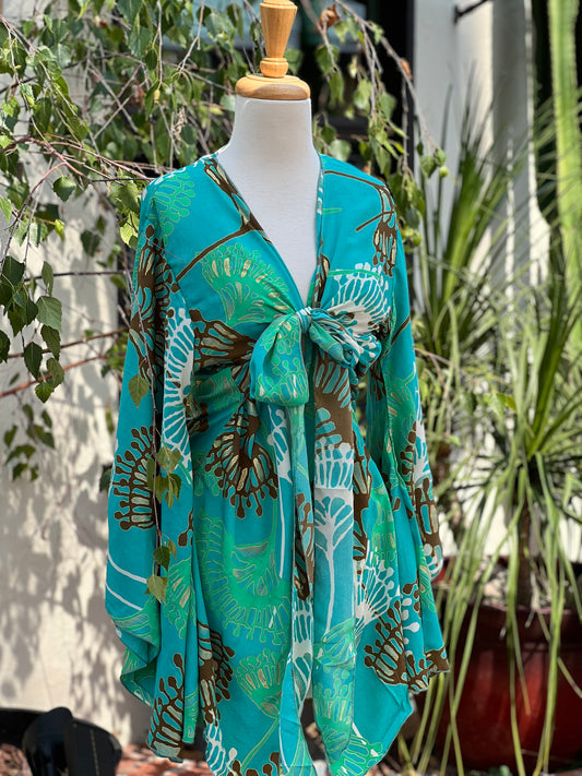 Angel Tie Top in Zandra’s Lily Turquoise