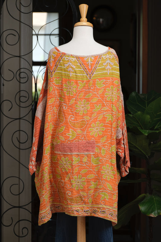 Kantha Pullover in Big Flower