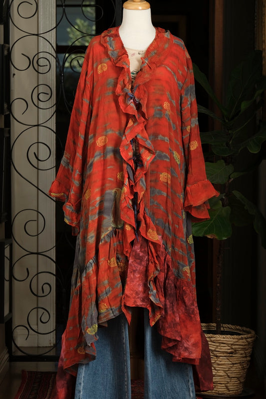 Ruffle Duster in Carnelian Sunset