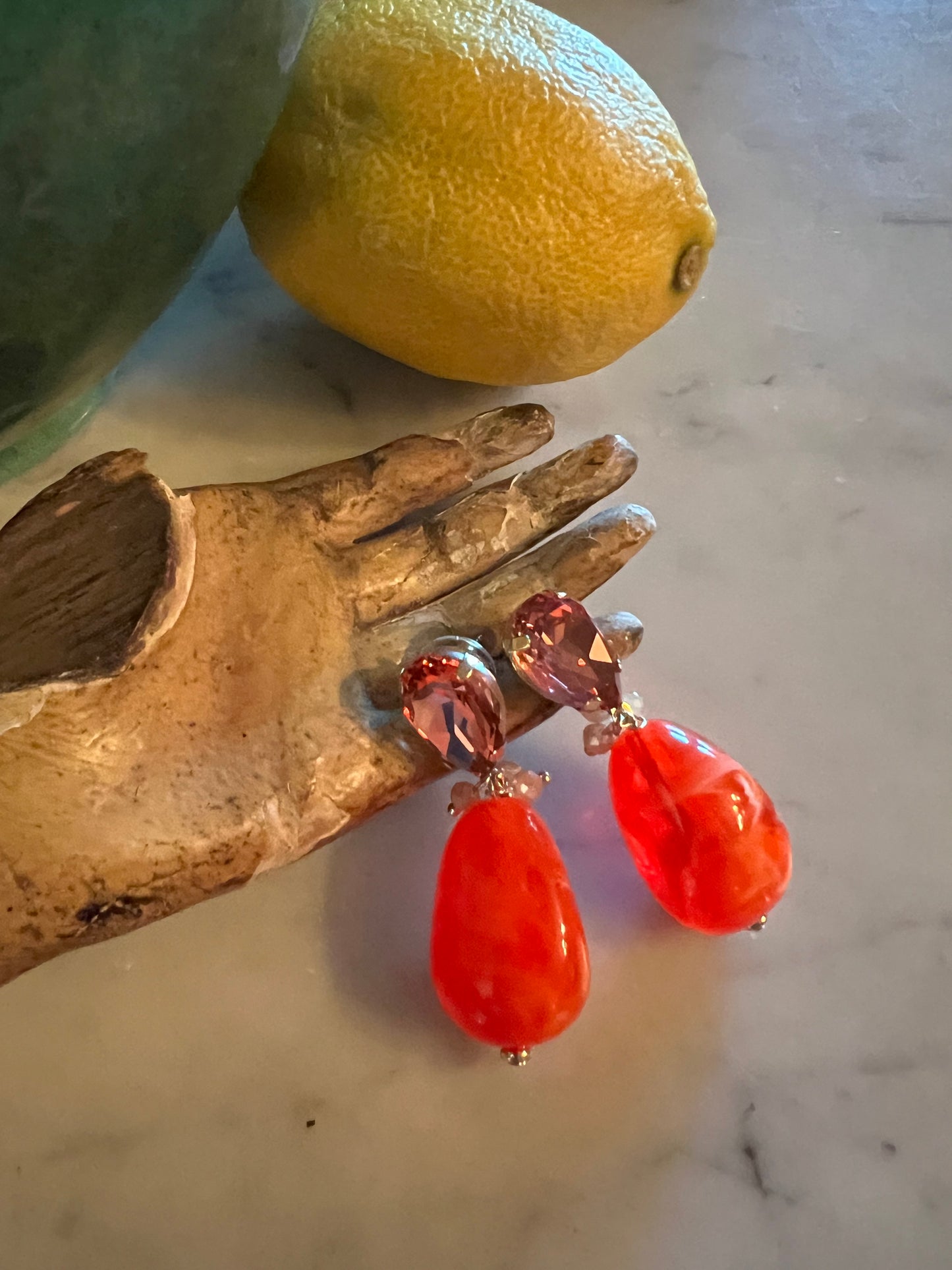 Persimmon Drop Earring
