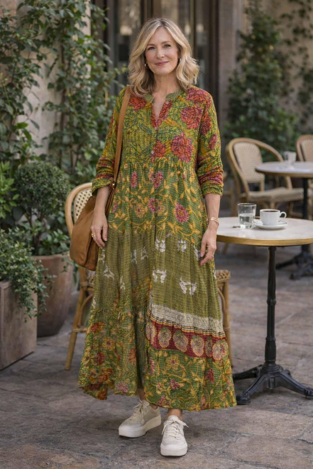 Majestic Duster Dress in Birds on a Branch