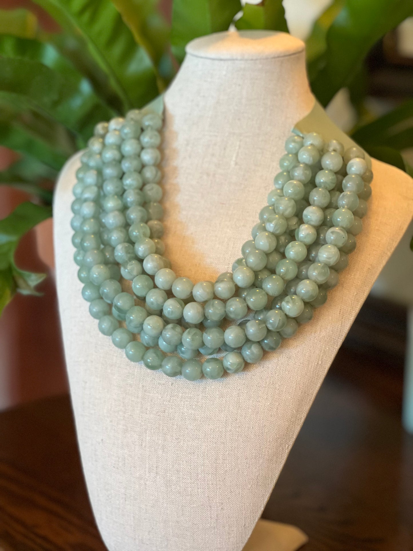 Vreeland Necklace in Jade Green