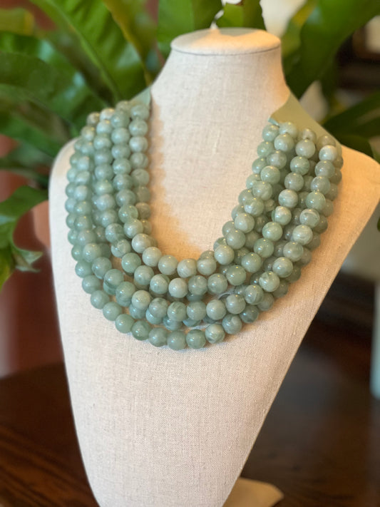 Vreeland Necklace in Jade Green