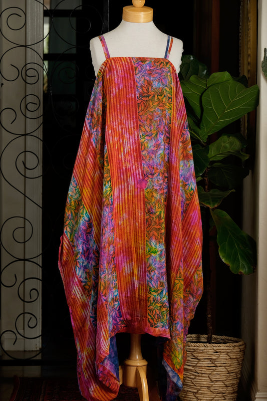 Shine Maxi Dress in Rainbow Leaf
