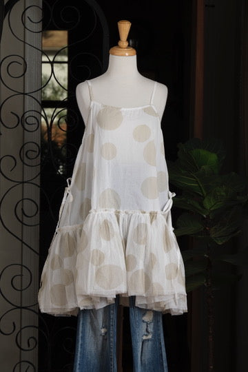 Low Waisted Foundation Cami in Polka Dot