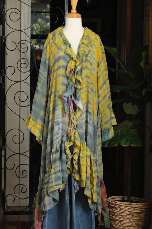 Ruffle Duster in Lemon Rainbow