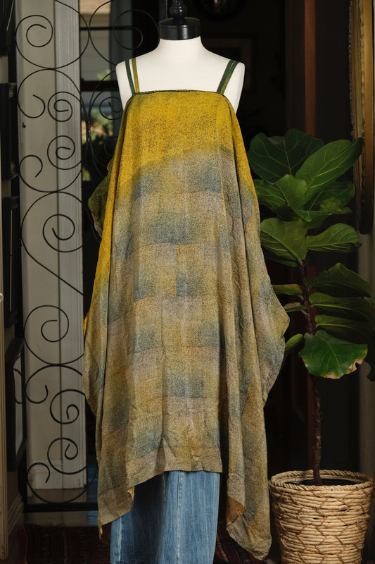 Shine Maxi Dress in Mossy Gold