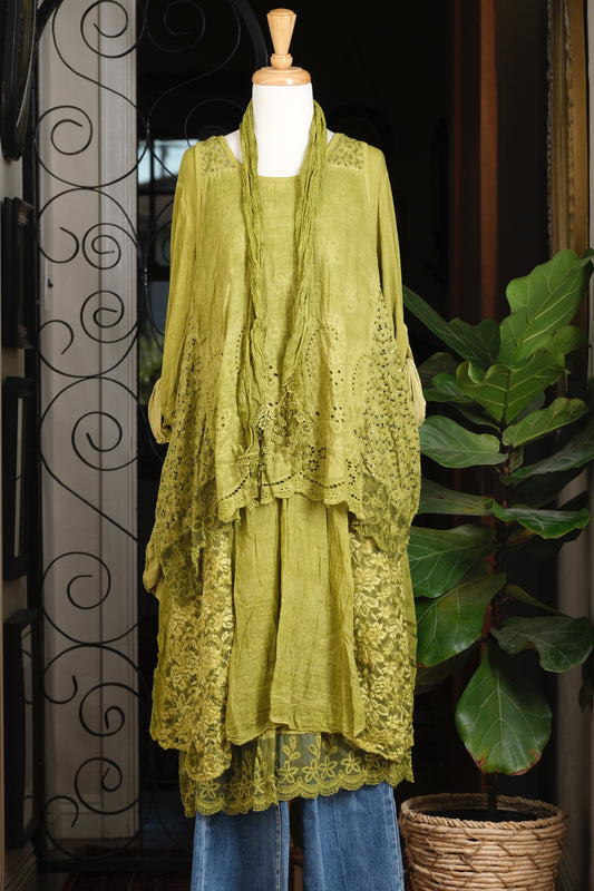 Stargazer Tunic in Chartreuse