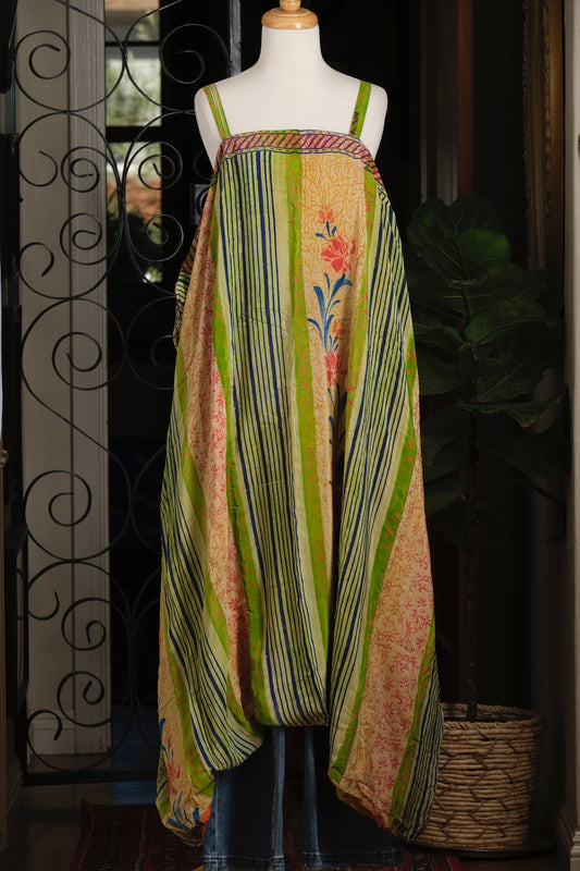 Shine Maxi Dress in Striped Flower