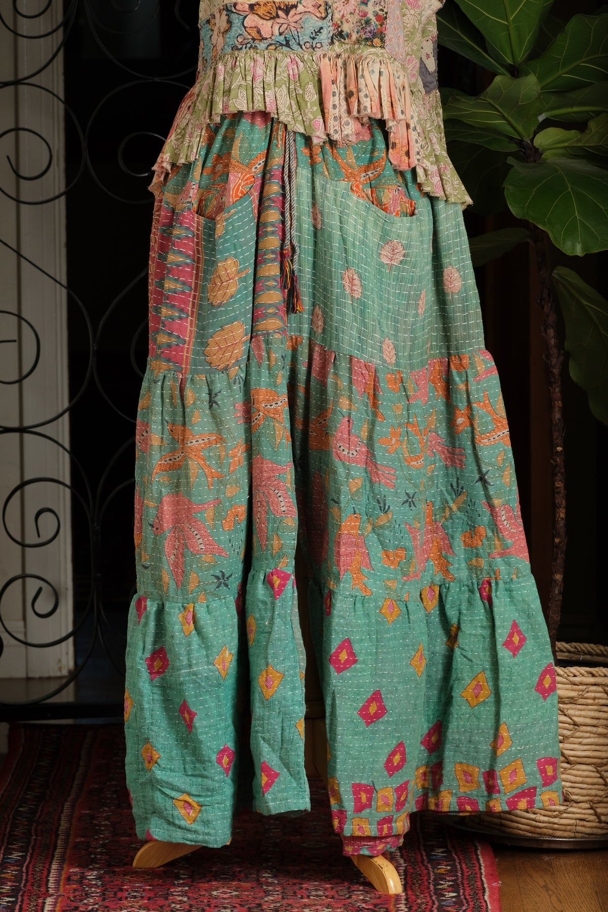 Pocket Pant in Jade Song Bird